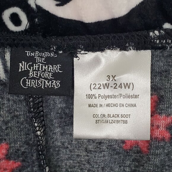 Disney Nightmare Before Christmas 3X Pants Velvety Fleece Jack Skellington Snow - Picture 8 of 9